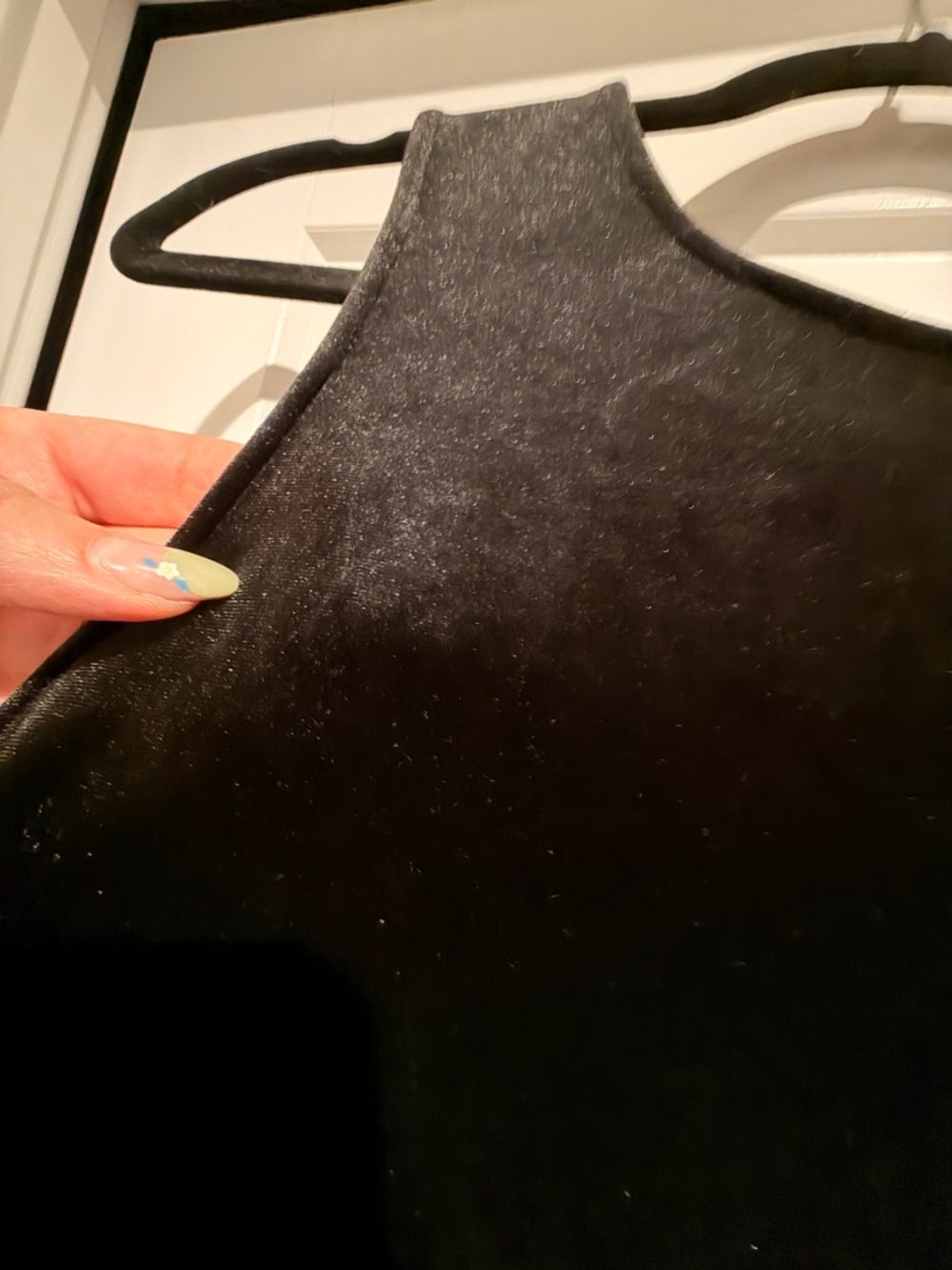 Xhilaration Black Velvet Sleeveless A-Line Dress women’s size 14/16 - Picture 4 of 5
